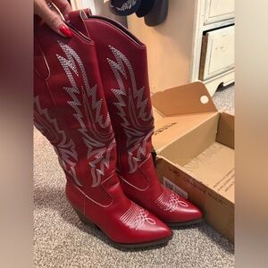 Red Western Cowboy Boots